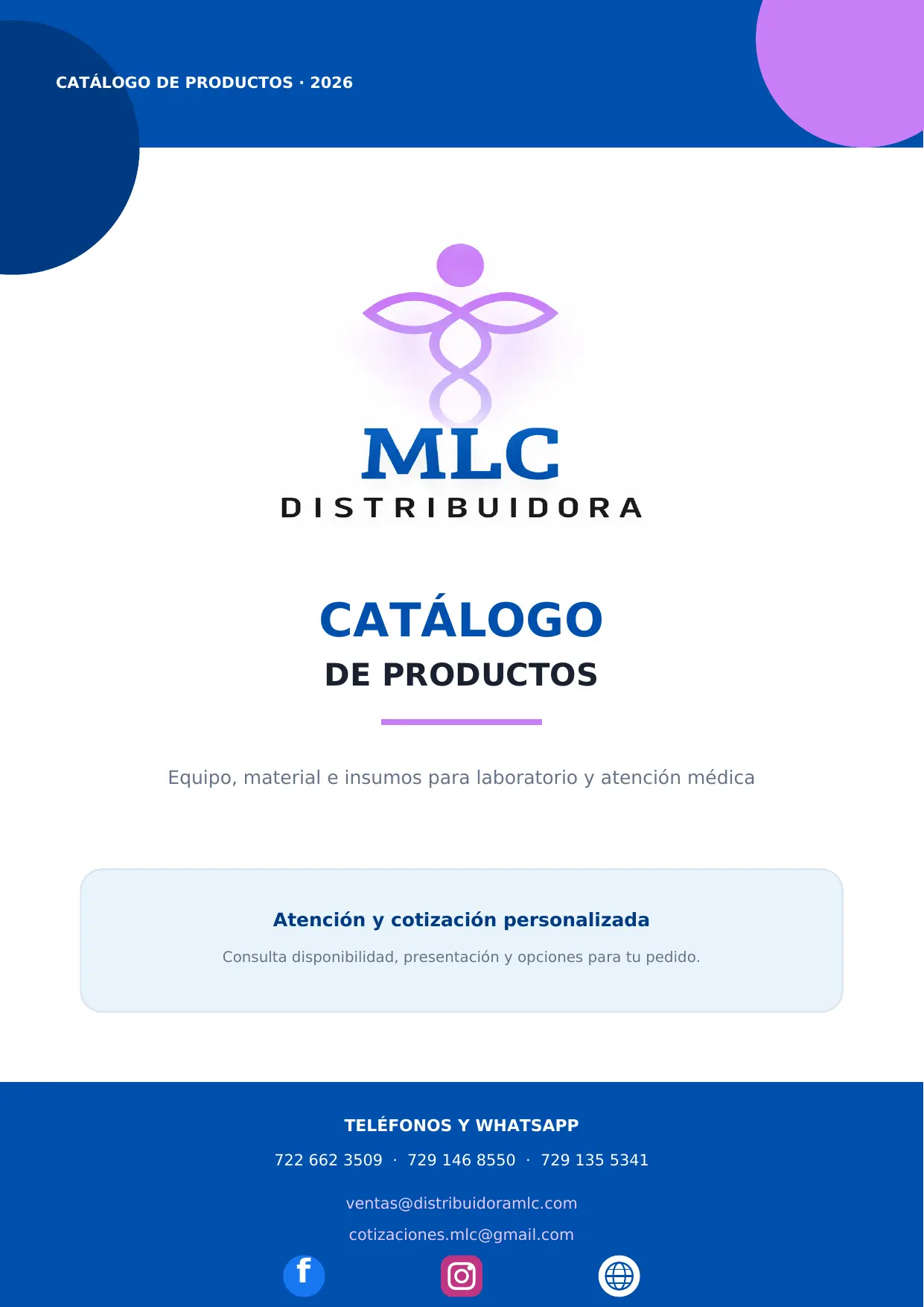 Portada del catálogo MLC